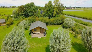 Safarizelt Zilverreiger von oben gesehen