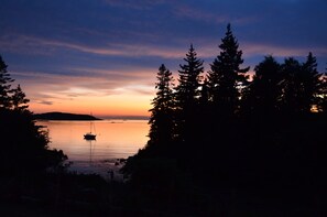 View from the deck at twilight