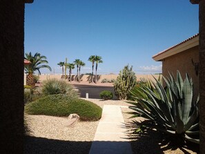 View from front door looking towards the mountains