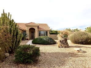 Front yard and front door.