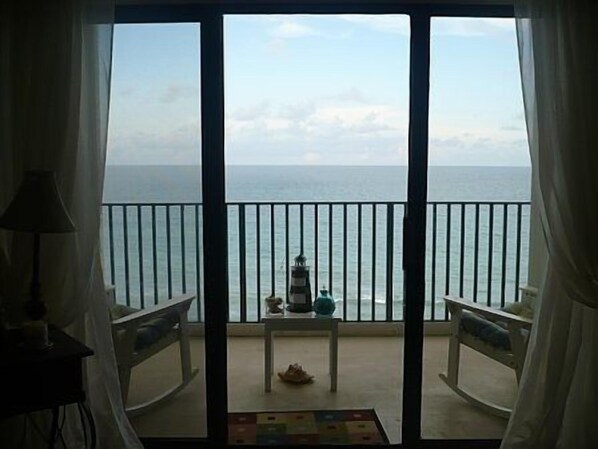 Balcony overlooking the Beach. It doesn't get any better