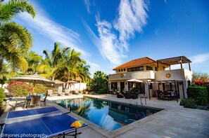 Poolside ping pong.