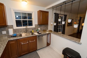 Newer kitchen with stainless steel appliances