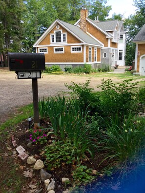 The outside of the home on the streetside
