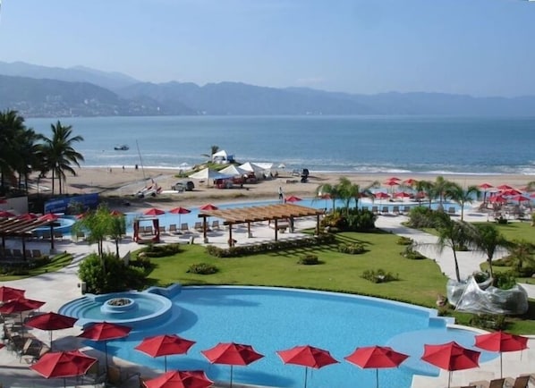 View of the Bay from the Terrace and Living Area