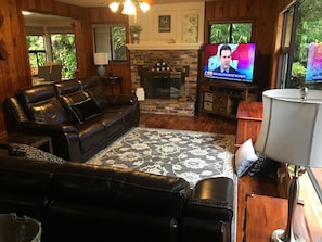 Living Room, Leather recliners, 55" TV
