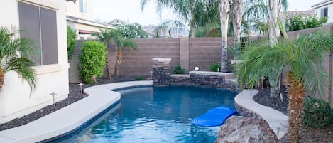 Private heated pool