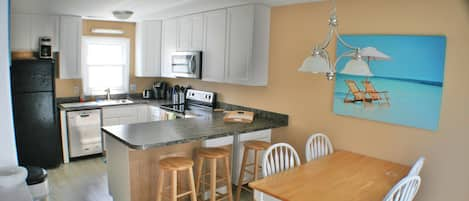 dining area and kitchen