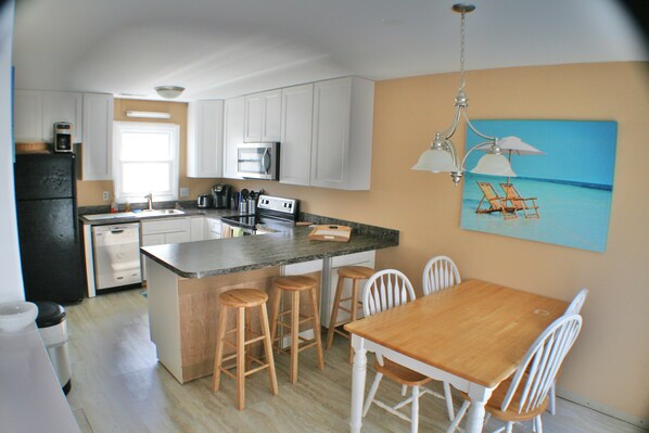 dining area and kitchen