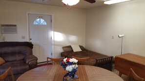 The Back Room has a Recliner and a Futon for a main floor sleep room, as needed.