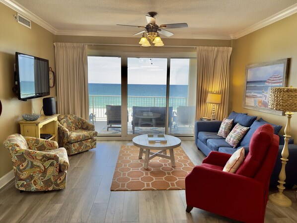 Spacious Den with Big Screen Roku TV and DVD