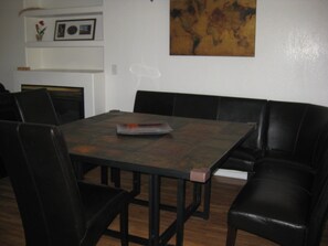 Dining area sits up to 8 people. 