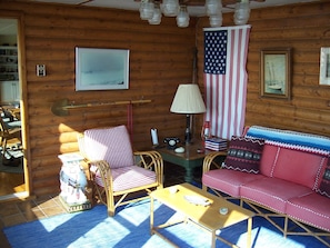 Sunroom showing doorway to living/dining area.