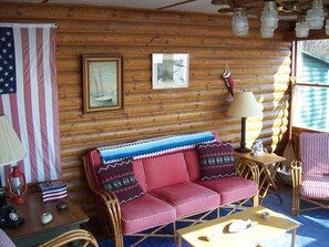 sunroom which faces south and west.