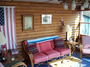 sunroom which faces south and west.