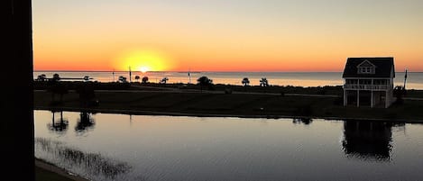 Sunset over the bay