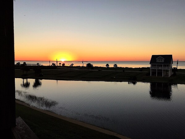 Sunset over the bay
