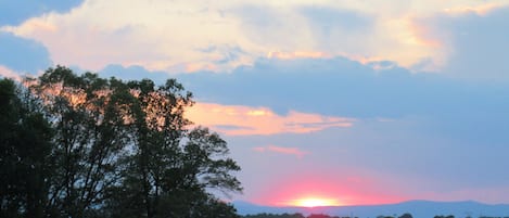 Sunset over the Blue Ridge Mountains.