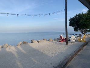 Beach with fire pits and barbeques