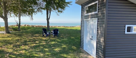 Your getaway to the Lake has everything you need. (This is the storage shed photo'd)