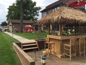 View from the lower deck of  Owner's house, limited use of Tiki Bar considered.