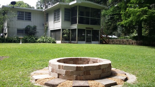 Yard with firepit