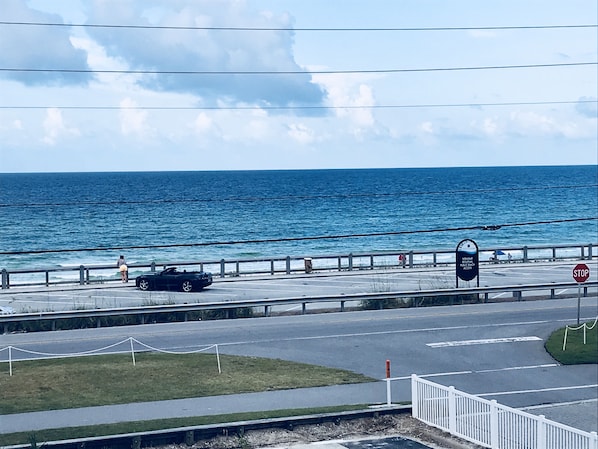 A SPECTACULAR view of the Gulf of Mexico from the balcony.