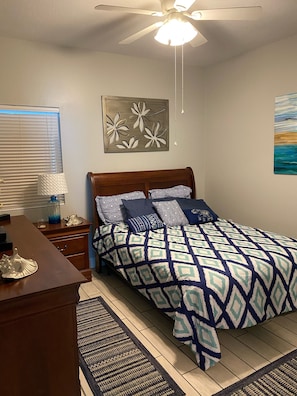 Queen bedroom with attached full bath