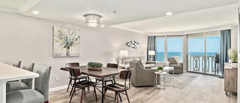 Spacious open concept living / dining area. 