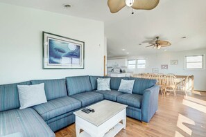 Top-Level Living Room with Deck Access