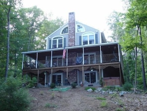 House - View of my home from Long lake, just 203' off the lake.