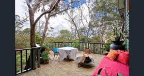 Deck with fire pit