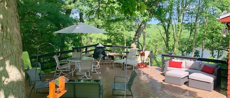 Our deck overlooking the Rock River.