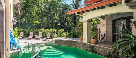 Enjoy the privacy of this lush tropical oasis.