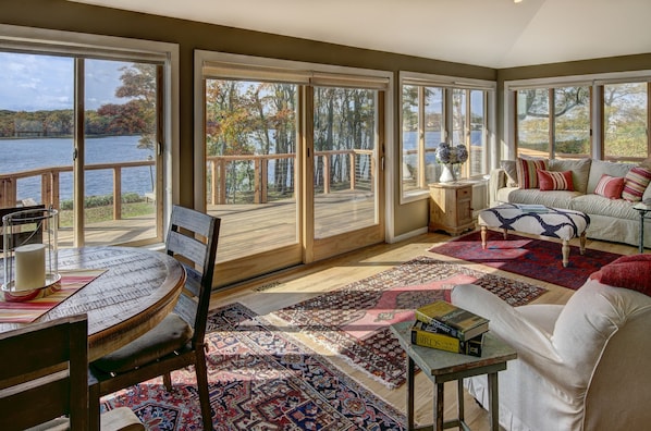 Living room with 180 degree views 