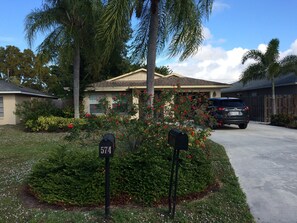 The house swaying in the palm trees...