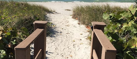 Oceanfront only steps to the beach.