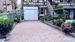 Driveway and Street Level Entrance Door