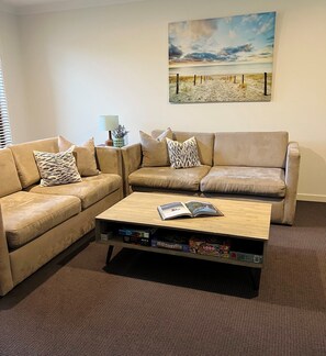 Front Lounge with Games and Game Console