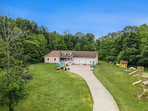 Plenty of parking! Playsets for the kids. Basketball, Cornhole, 