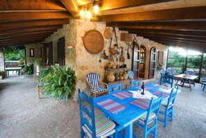 Terrace with furniture