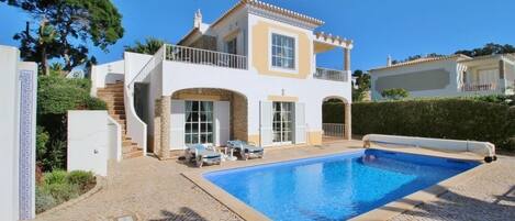 Front of Villa with Heated
Swimming pool