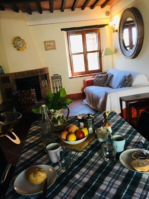 dining area and living room