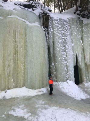 The Eben Ice caves! 20 min away and it’s a little over a mile hike in and out!