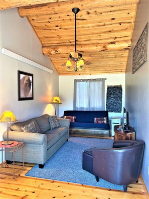 Living room with AC unit