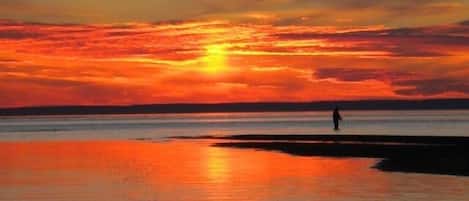 This could be you enjoying a beautiful sunset at the mouth of the Brule.
