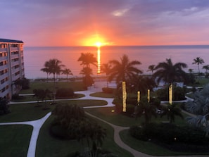 Sunset view from the lanai.