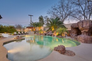 Pool with Wet Deck and Grotto with Spa