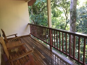 Teak deck to enjoy wildlife viewing! Sloths, monkeys, and tropical birds.