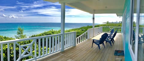 oceanside porch - full length of home